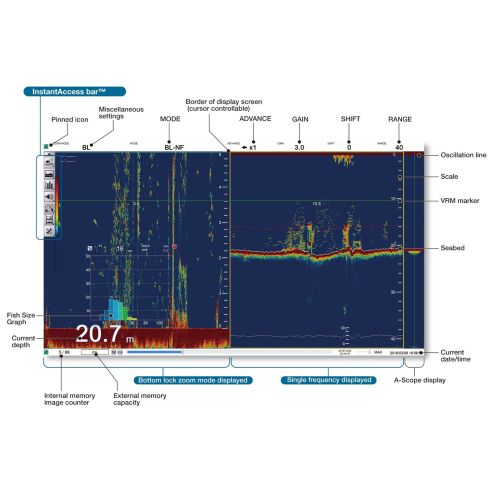 FURUNO FCV-2100 Fish Size Indicator - Commercial Fish Finder