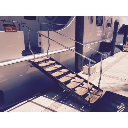 UMT Marine Carbon Fiber Boarding Stairs - 19" or 24" - 6 to 10 Steps