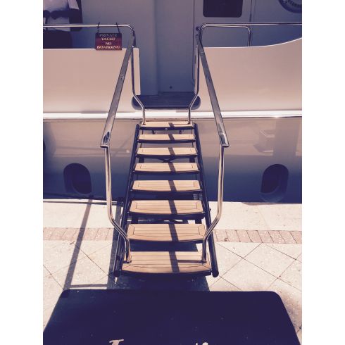 UMT Marine Carbon Fiber Boarding Stairs - 19" or 24" - 6 to 10 Steps