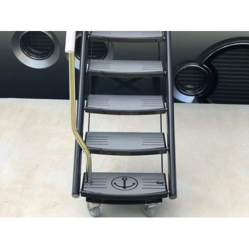 UMT Marine Carbon Fiber Boarding Stairs - 19" or 24" - 6 to 10 Steps