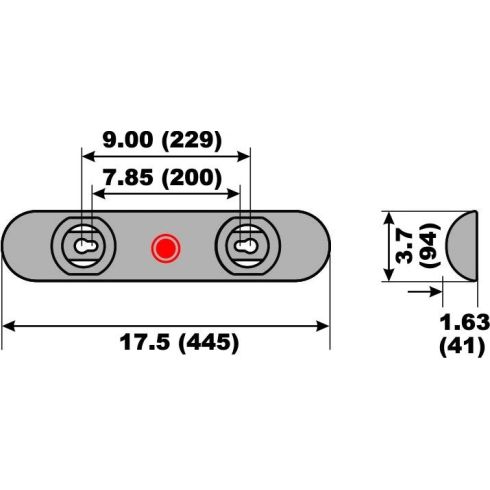 HD72BMA 2.5 Kg Hull Anode (Replaces ZD72B)