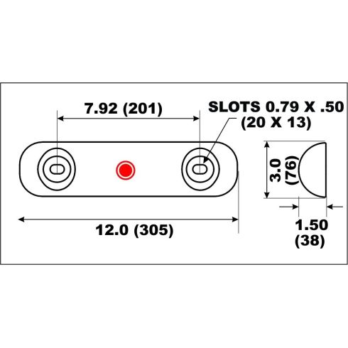 HD78BA 1.5 Kg Hull Anode (Replaces ZD78B)