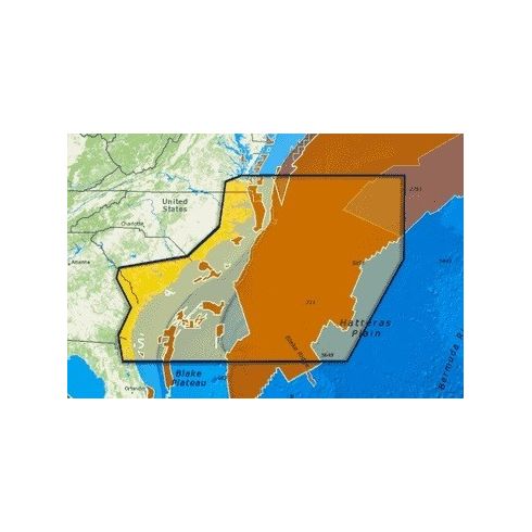 Reveal Ultra High Resolution Bathymetric Chart US Atlantic VA - Jacksonville