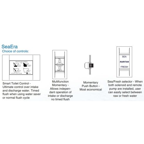 Raritan SeaEra Electric Macerating Toilet - Select Household or Marine (Compact) Size