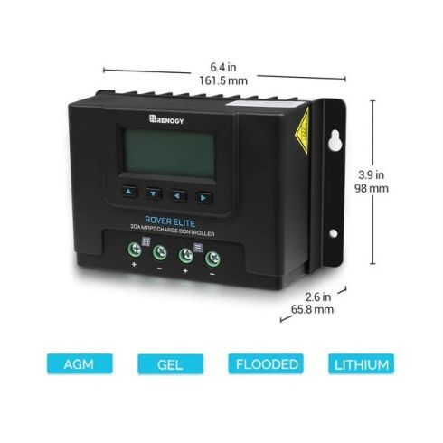 RENOGY Rover Elite 20A MPPT Solar Charge Controller