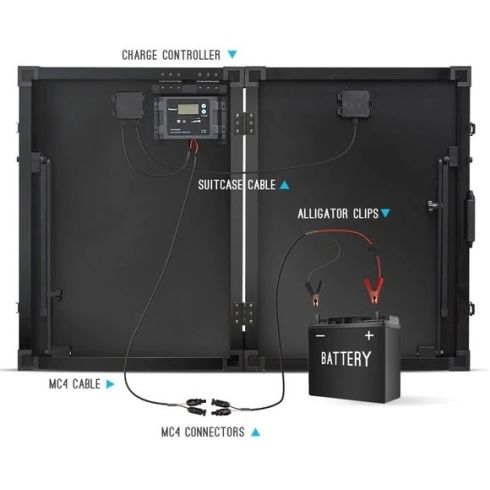 Renogy 100W 12V Monocrystalline Foldable Solar Suitcase with Voyager