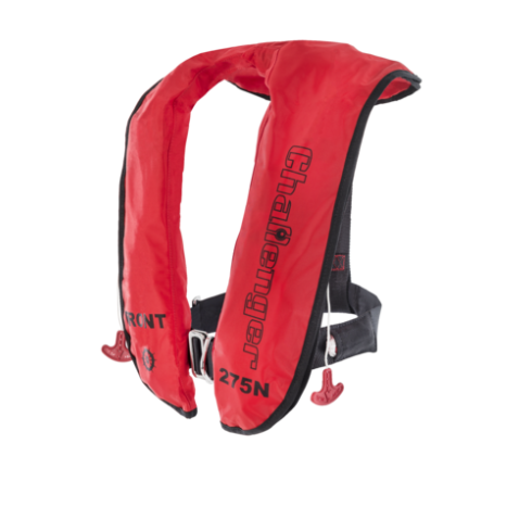 Challenger Interlock 275 SOLAS Life Jacket - Automatic - Red Nylon - Harness