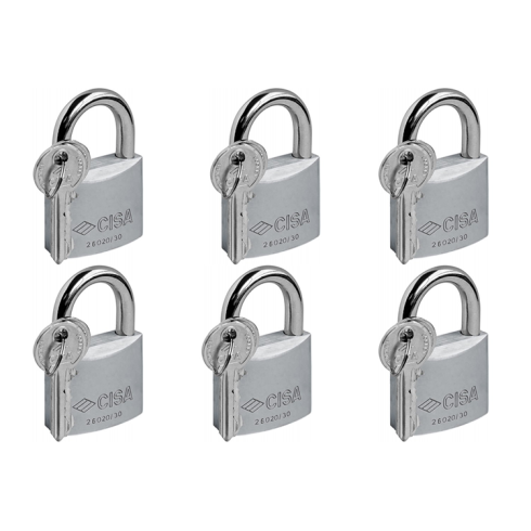 Marine Type Padlocks 60mm - 6 Pack