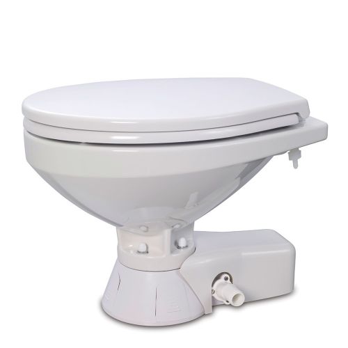 Inodoro de agua dulce Jabsco Quiet Flush - Tazón regular con tapa de cierre suave - 24V