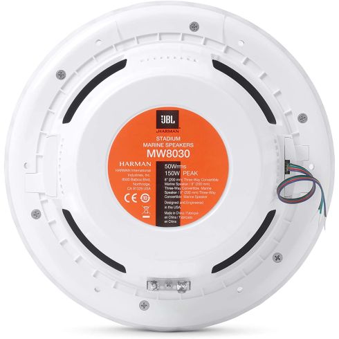 JBL 8" MW8030 Marine White Speakers 