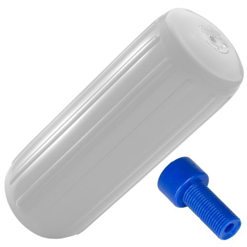 Defensa Medio con Orificio Pasante Polyform HTM-2 de 8,5" x 20,5" - Blanco con Adaptador de Aire