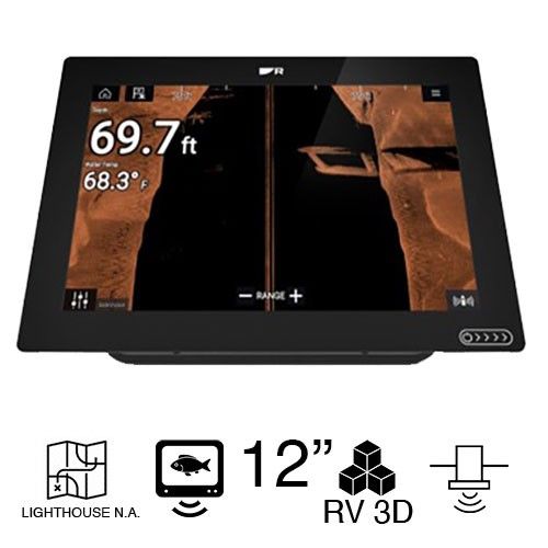 Raymarine Axiom+ 12 RV 12" MFD RV100 Transom Transducer Lighthouse North America Chart