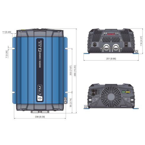 CTM IC-1200 Inverter / Charger - 24V - 115V