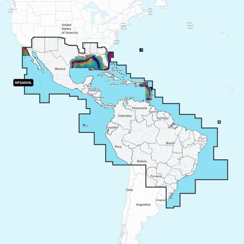 Navionics Platinum+ NPSA004L - Mexico, Caribbean to Brazil | 010-C1364-40