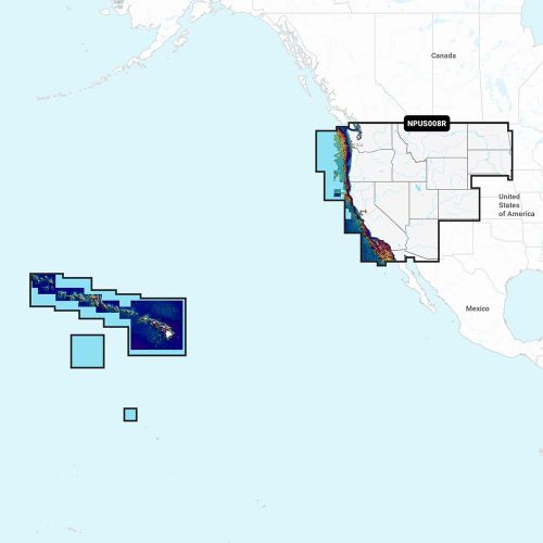 Carta Navionics Platinum+ NPUS008R - Oeste de EE. UU.