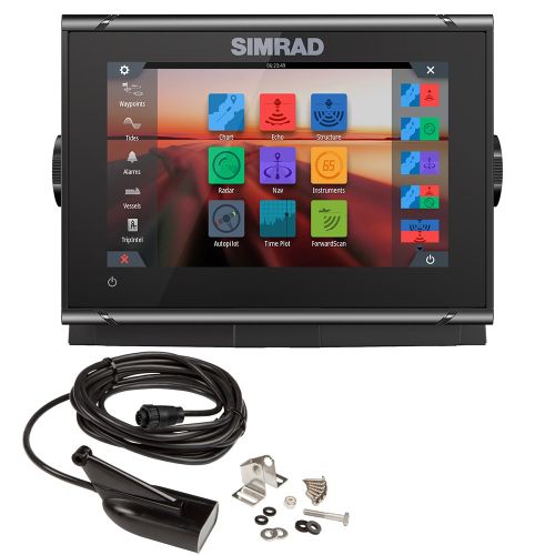 Simrad GO7 XSR Chartplotter/Fishfinder w/HDI Transom Mount Transducer & C-MAP Discover Chart | 000-14326-002