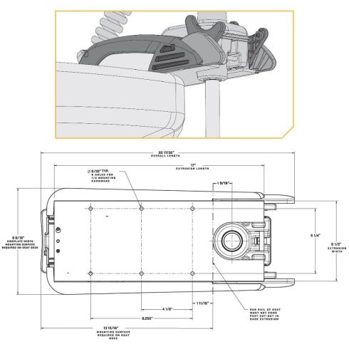 Minn Kota Terrova 55 Motor de arrastre con i-Pilot y Bluetooth - No incluye pedal - 12V-55lb/25kg-54"/1371mm