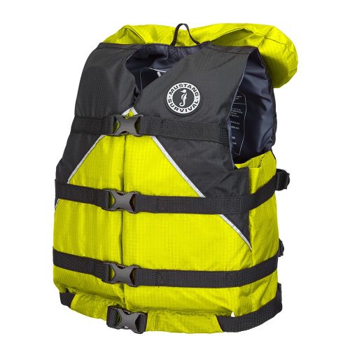 Chaleco de Espuma Mustang Canyon V - Universal para Jóvenes - Amarillo/Negro