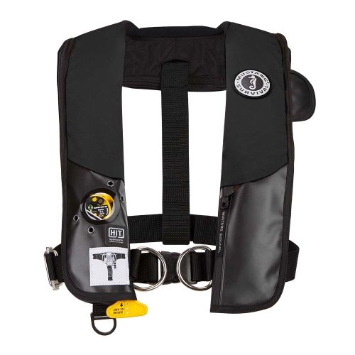 Chaleco Mustang HIT PFD Inflable Hidrostático con Arnés de Navegación - Negro - Automático/Manual