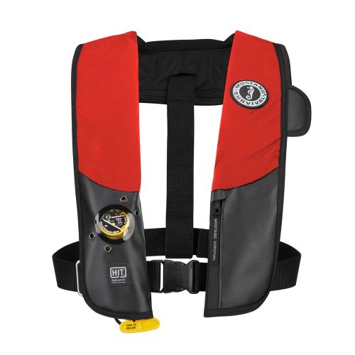 Chaleco PFD Inflable Hidrostático Mustang HIT - Rojo/Negro - Automático/Manual