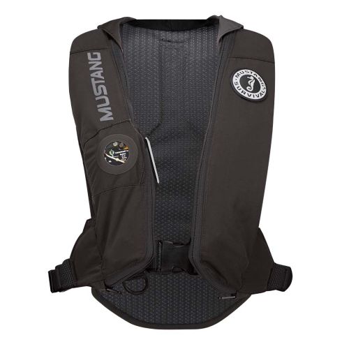 Chaleco PFD Inflable Hidrostático Mustang Elite 28 - Negro - Automático/Manual