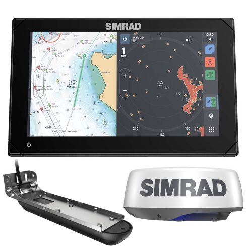 Simrad NSX 3009 Paquete de Radar: Domo de Radar HALO20+ y Transductor 3 en 1 de Imágenes Activas