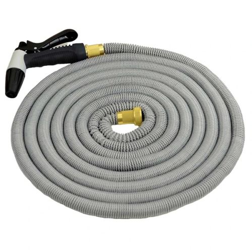 HoseCoil 50' Gray Expandable Hose With Spray Nozzel | HCE50K-GRAY