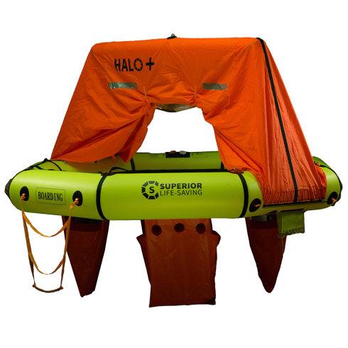 Halo+ Vacuum Sealed Liferaft - 4 Person - w/ Canopy