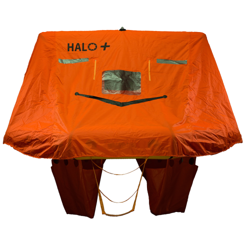 Halo+ Vacuum Sealed Liferaft - 4 Person - w/ Canopy