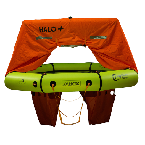 Halo+ Vacuum Sealed Liferaft - 8 Person - w/ Canopy