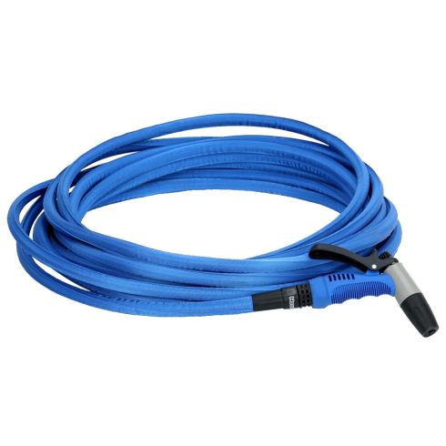 HoseCoil 75' Blue Flexible Hose Kit with Rubber Tip Nozzle | HF75K