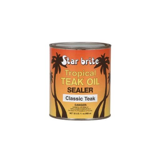 Aceite Starbrite Teak Oil - Sellador de Aceite de Teca Tropical - Teca Clásica/32 oz