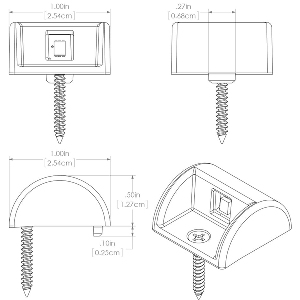 Lumitec 101223 dimensions