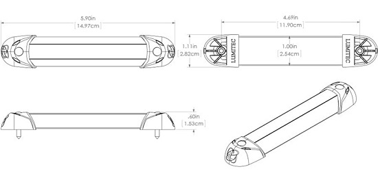 Lumitec 101078 dimensions