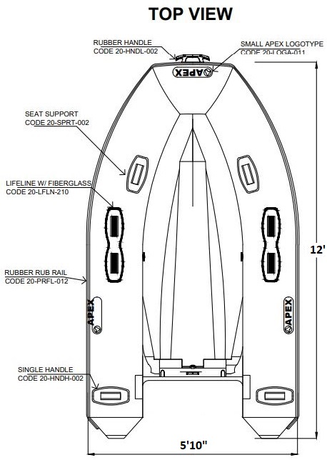 Apex Dinghies A-12 Open RIB