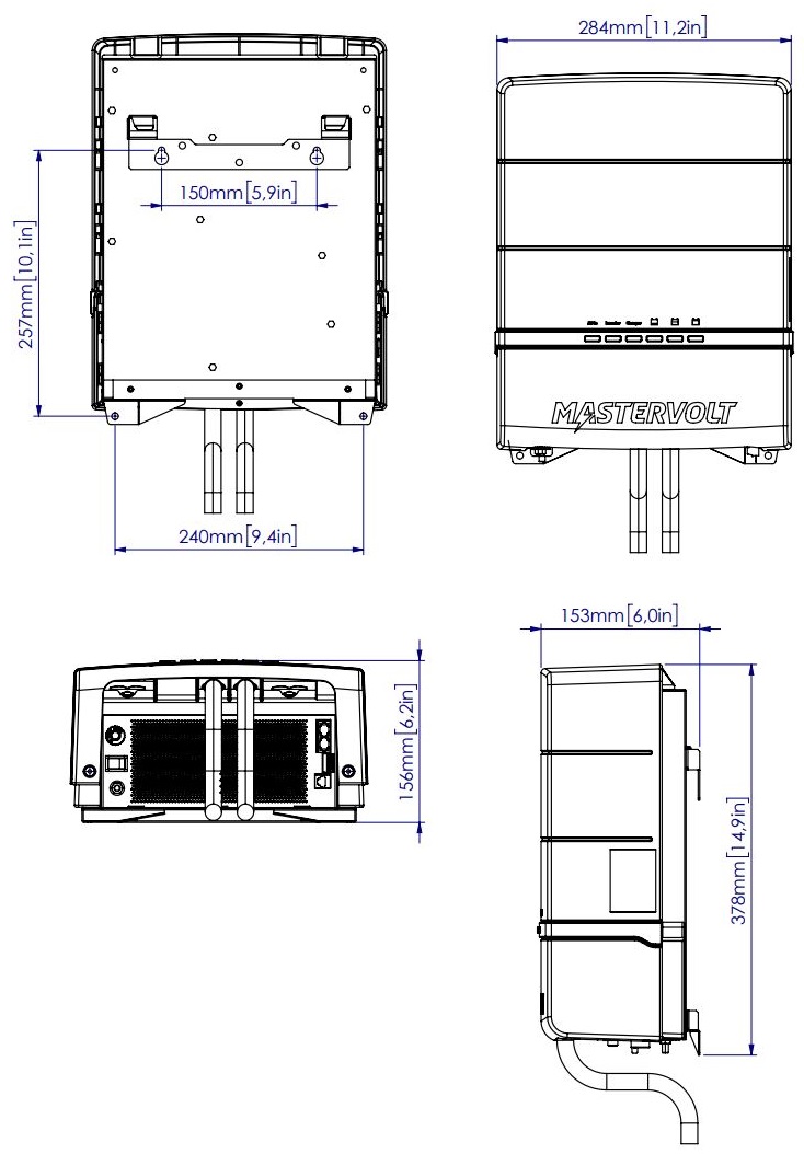 Mastervolt Combimaster Dimensions