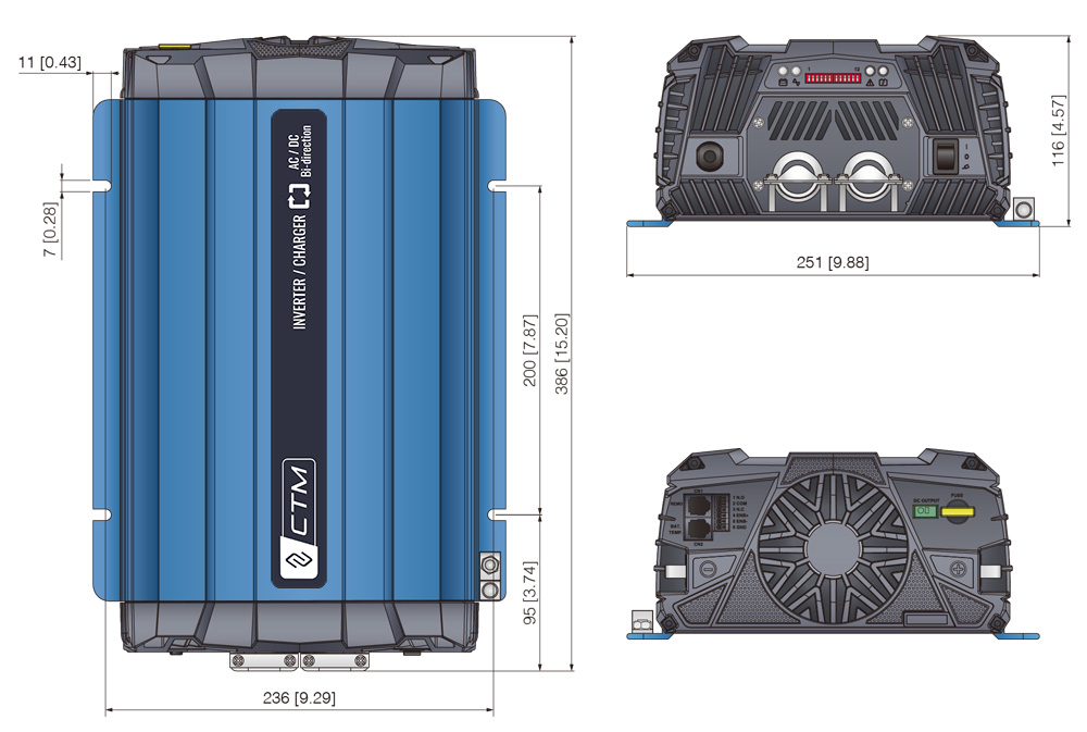 CT-6 Unit Inverter Dimensions