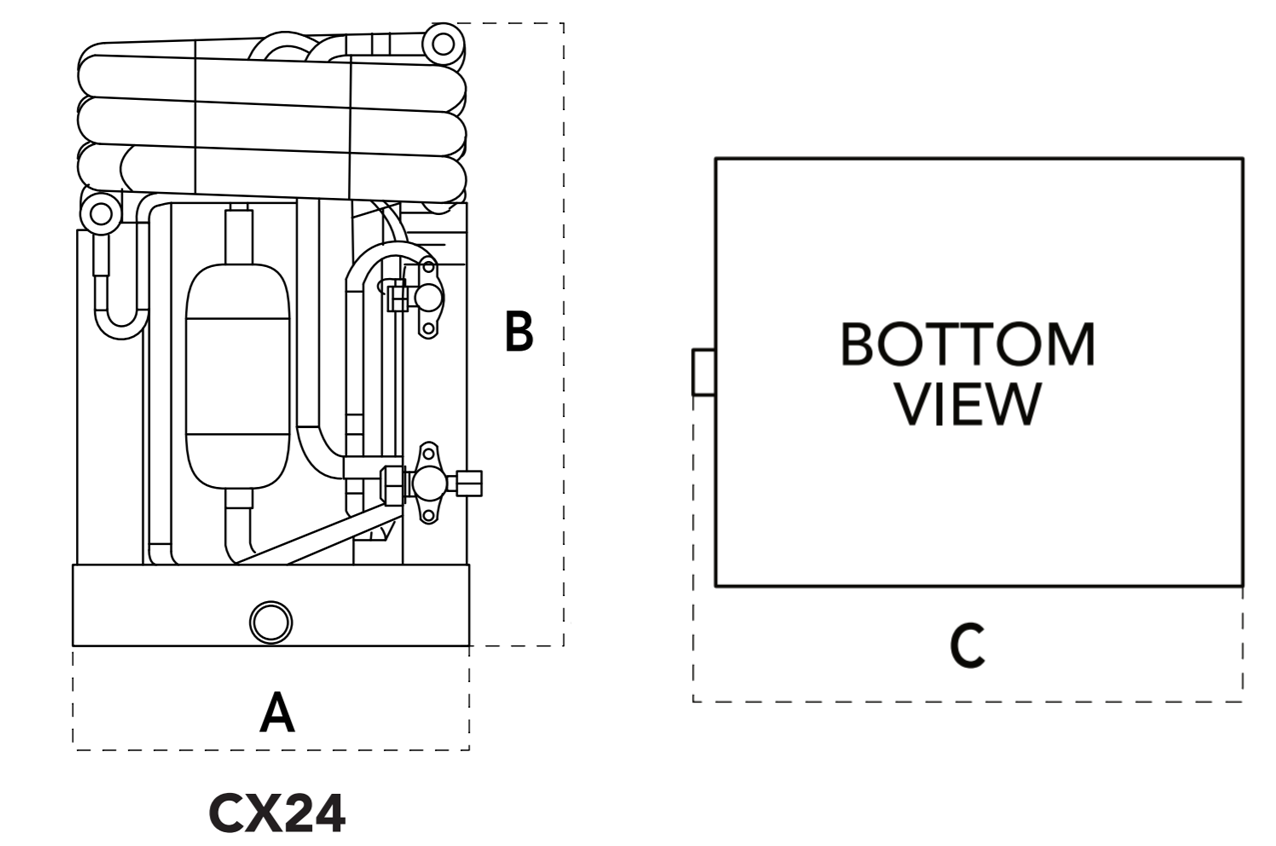 Cx-16S Unit Dimensions