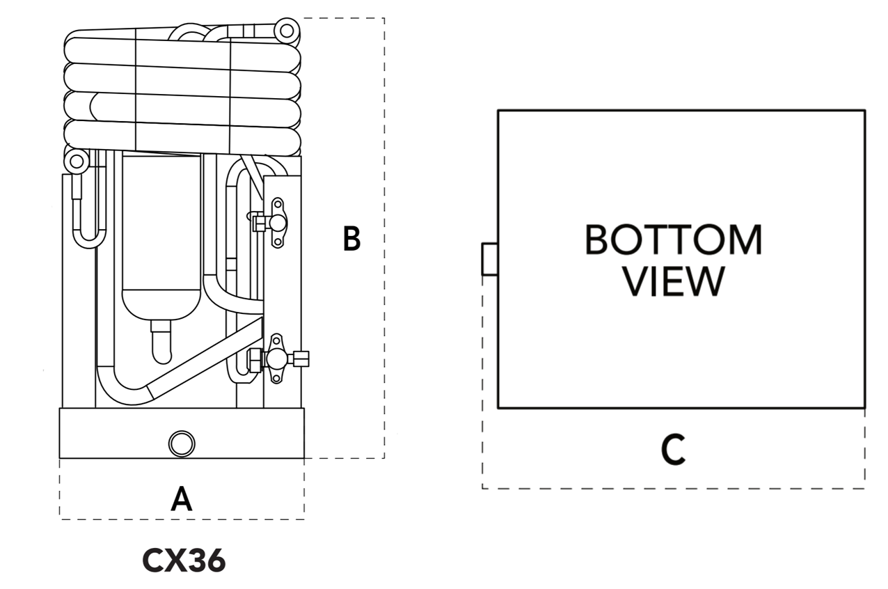 Cx-36H Unit Dimensions