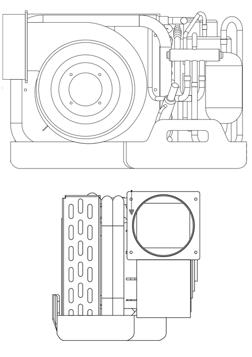 12,000 BTU self-contained marine AC unit