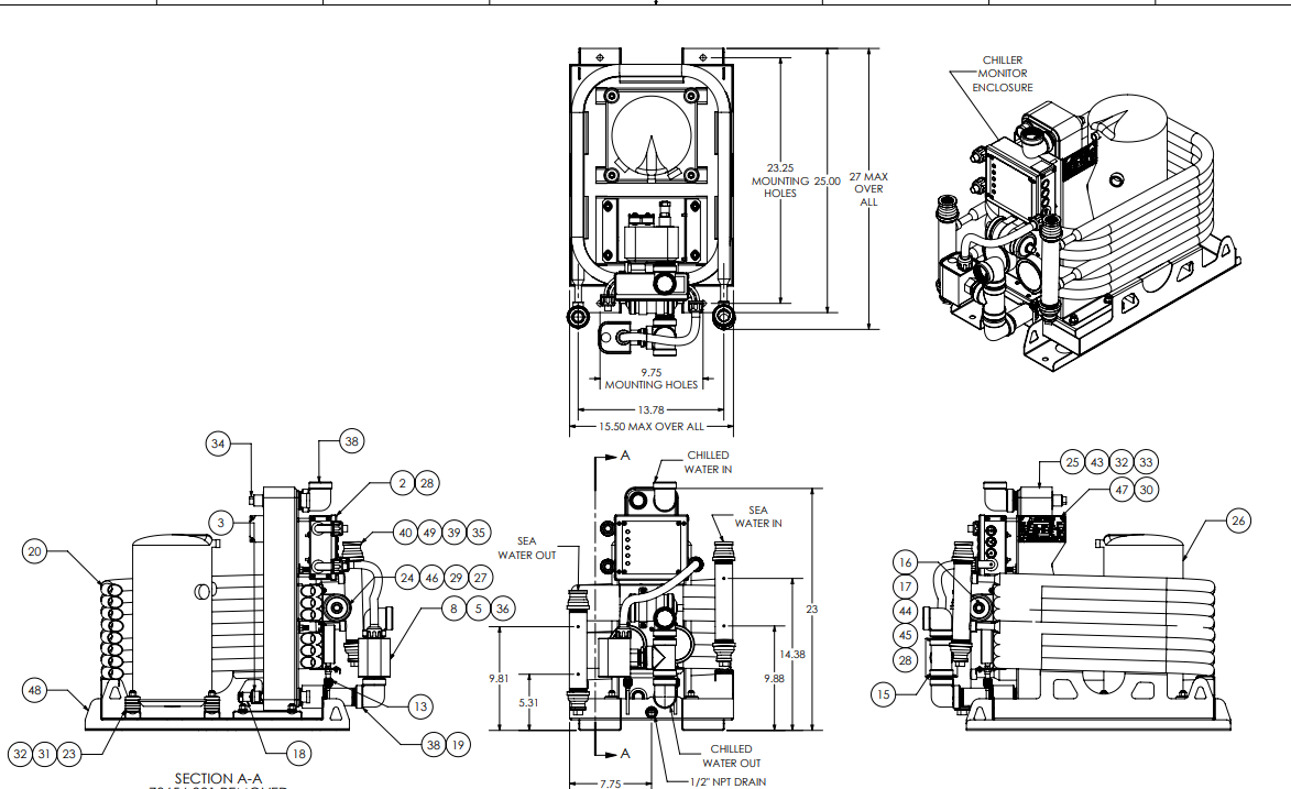 Flagship FM48CW  Dimensions