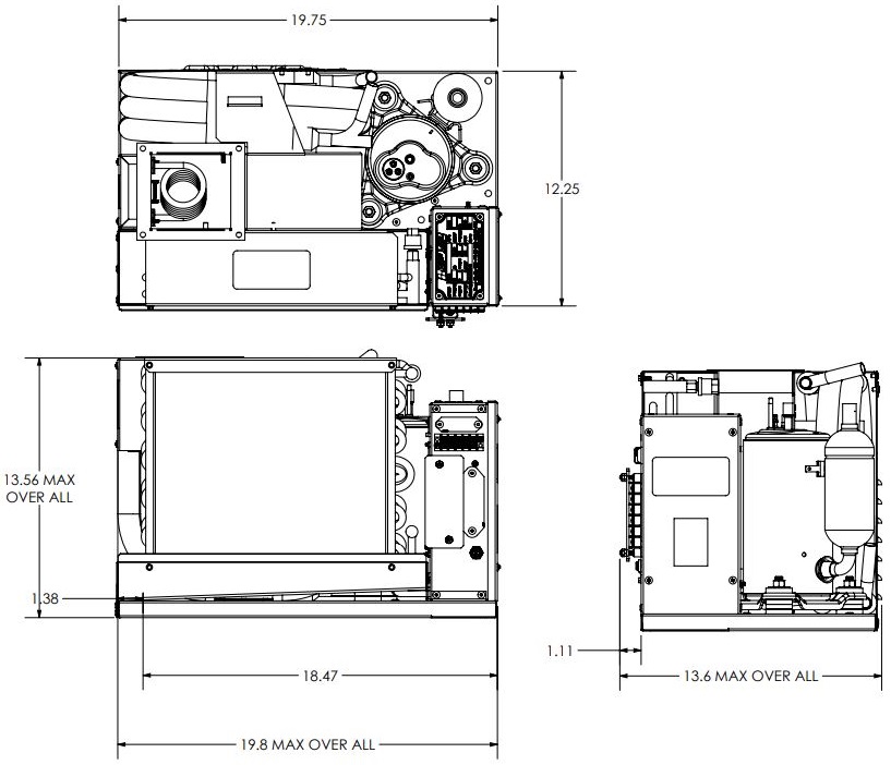 FM9R Top Discharge Dimensions