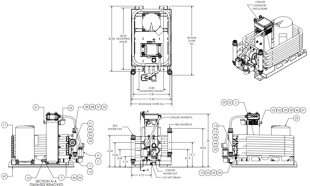 Flagship FM96CW Dimensions