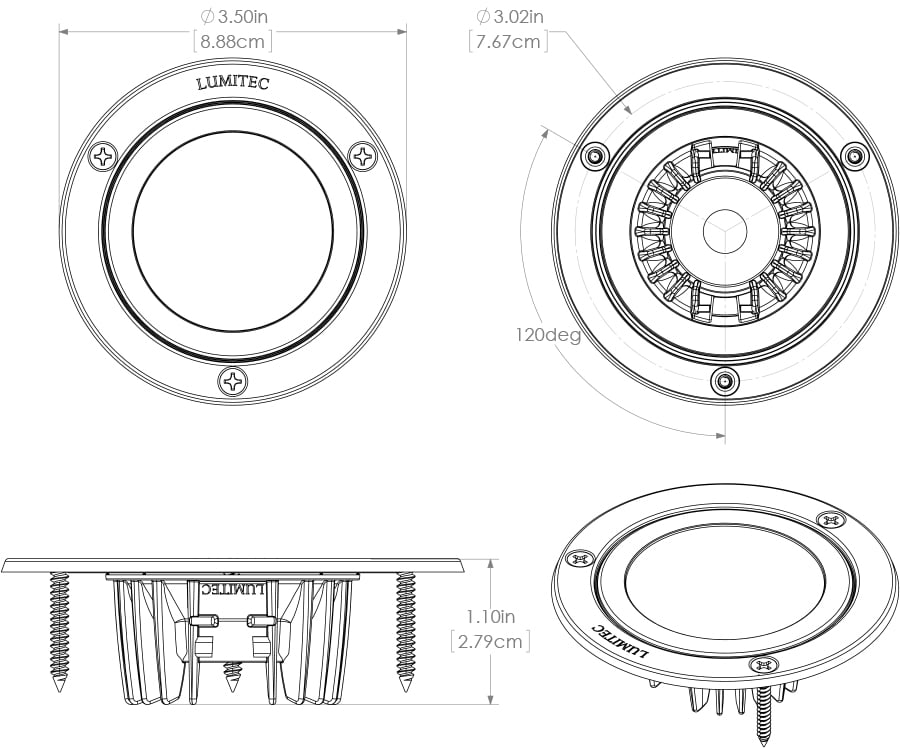 Lumitec shadow dimensions