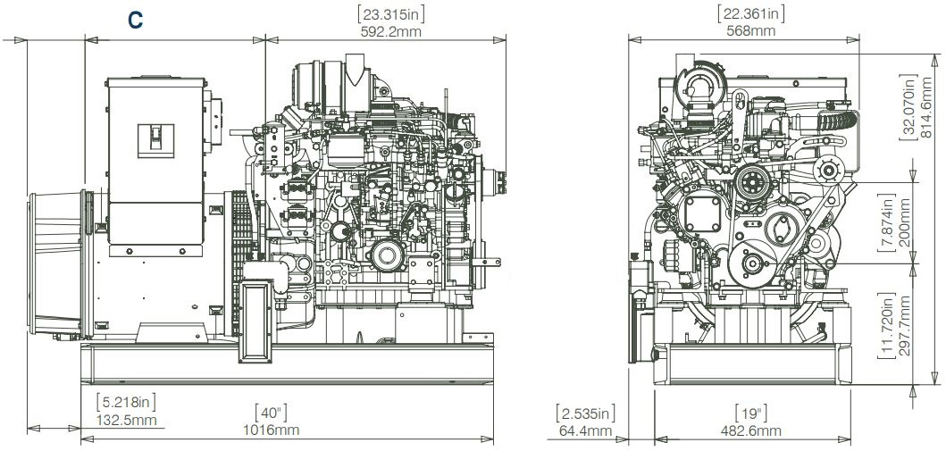 MER MG12 Dimensions