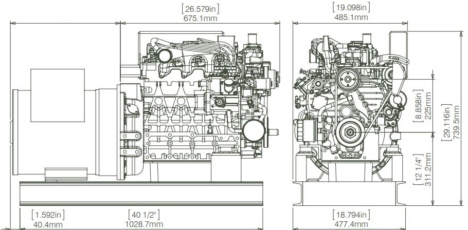 MER MG22 Dimensions