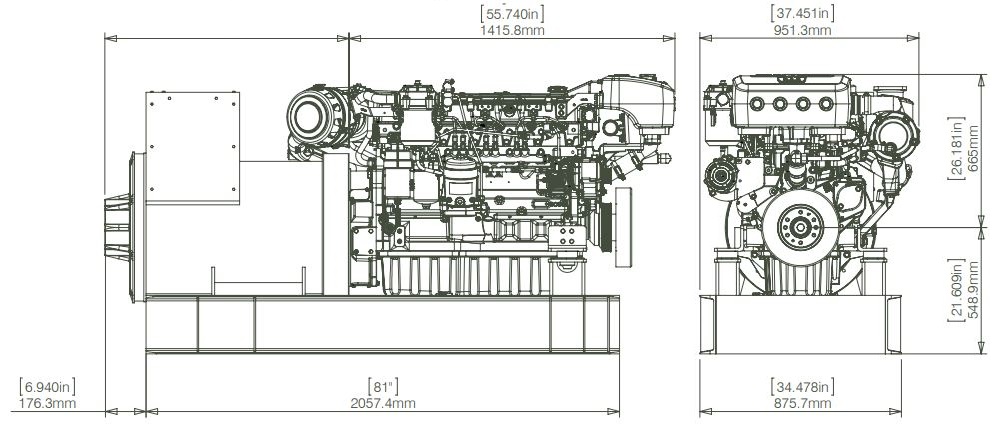 Mer MG260 Marine Generator 260 kW