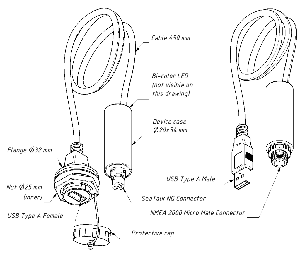 Yacht Devices NMEA 2000 USB Gateway YDNU-02