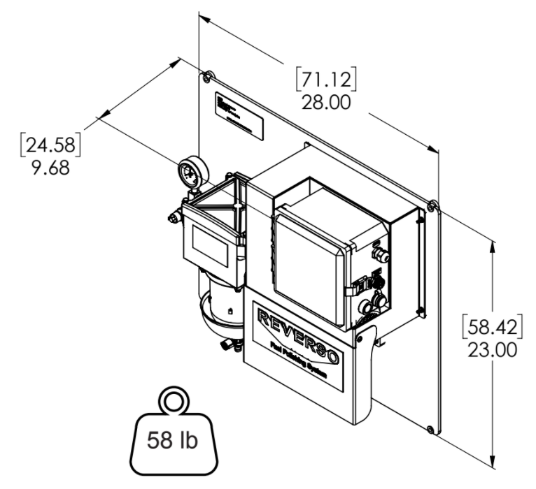 Reverso FPS-210 Dimensions