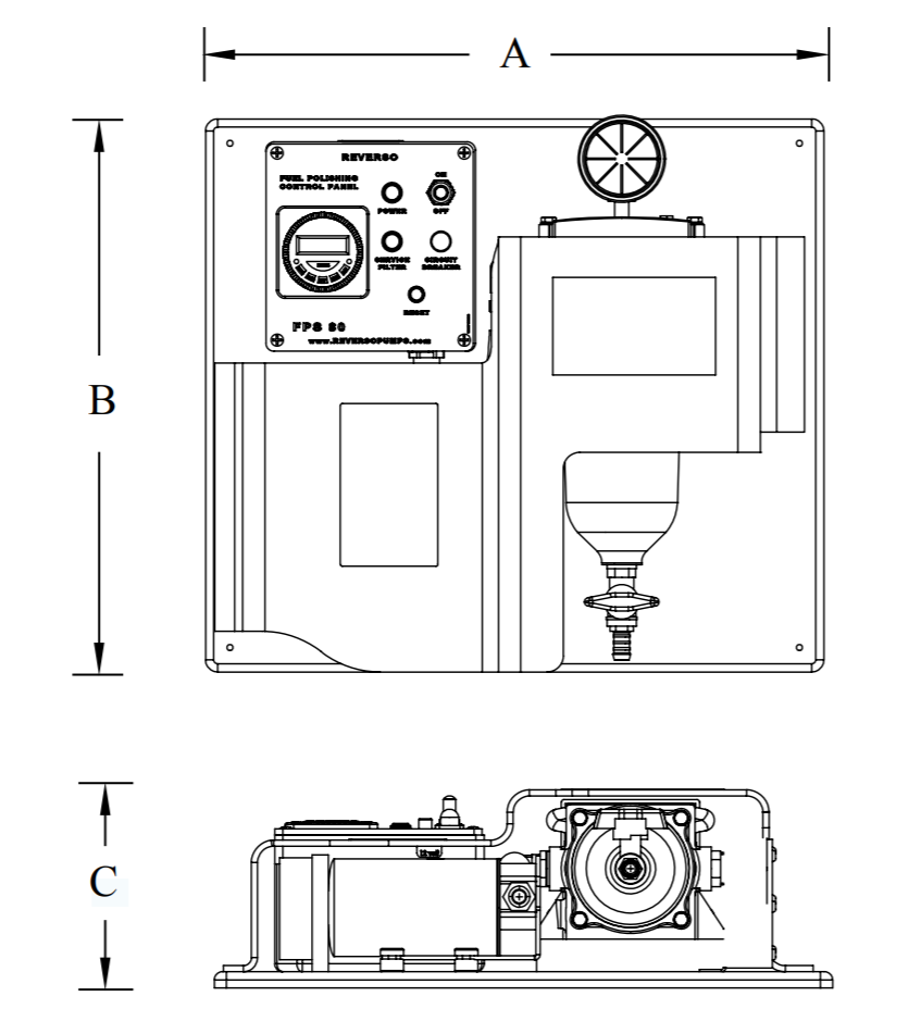 Reverso 19-3085 Dimensions